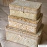 Mand met deksel Stijn - 17.5x35x25 cm - wit