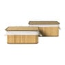 Mand levi met deksel  - 34,5x24x14 cm