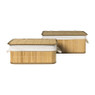 Mand levi met deksel  - 40x29x16 cm