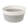Mand Nienke rond - wit/grijs - ø18x8.5 cm