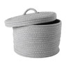 Mand met deksel Julia - grijs - ø25x15 cm