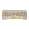 Mand met deksel Stijn - naturel - 9.5x32x12 cm
