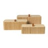Bamboe kistje met deksel Jesse - 8x23x13 cm - naturel