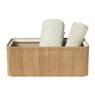 Bamboe kistje met deksel Jesse - 10x27x15.5 cm - naturel