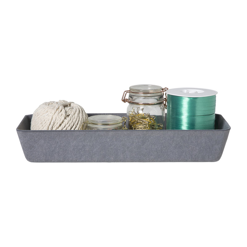 Mand vilt langwerpig - grijs - 6x36x14 cm
