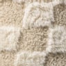 Mand geruit rond maat L - beige - ø22x16 cm