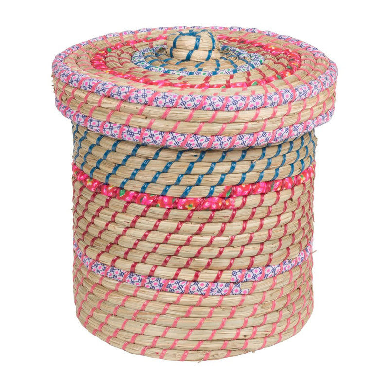 Wasmand met deksel - 27x27 cm 
