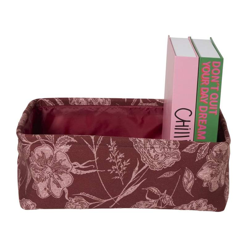 Mand jacquard bloem middel - bordeauxrood - 13x33x23 cm