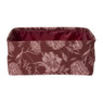 Mand jacquard bloem groot - bordeauxrood - 15x36x26 cm