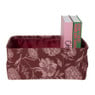 Mand jacquard bloem groot - bordeauxrood - 15x36x26 cm