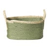 Mand colors rechthoekig - groen/bruin - 16x30x20 cm