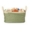 Mand colors rechthoekig - groen/bruin - 16x30x20 cm