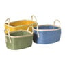 Mand colors rechthoekig - groen/bruin - 16x30x20 cm