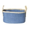 Mand colors rechthoekig - blauw/bruin - 16x30x20 cm
