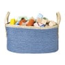 Mand colors rechthoekig - blauw/bruin - 16x30x20 cm