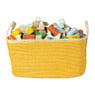 Mand colors rechthoekig - geel/bruin - 16x30x20 cm