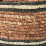 Mand  gestreept - bruin/rood - ø23x15 cm