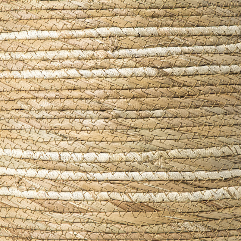 Opbergmand streep - beige - ø25x25 cm
