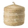 Opbergmand streep - beige - ø25x25 cm