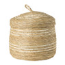 Opbergmand rond - beige - ø30x30 cm