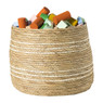 Opbergmand rond - beige - ø30x30 cm