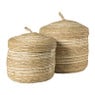 Opbergmand rond - beige - ø30x30 cm
