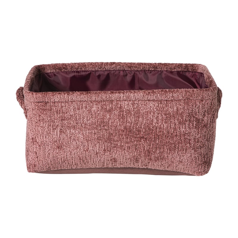 Mand chenille - rood - 30x20x14 cm