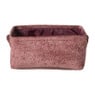 Mand chenille - rood - 30x20x14 cm