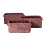 Mand chenille - rood - 30x20x14 cm
