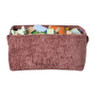 Mand chenille - rood - 33x23x16 cm