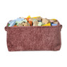 Mand chenille - rood - 36x26x18 cm