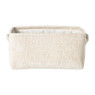 Mand chenille - wit - 33x23x16 cm
