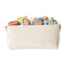 Mand chenille - wit - 33x23x16 cm