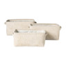 Mand chenille - wit - 33x23x16 cm