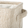 Mand chenille - wit - 33x23x16 cm