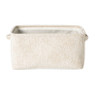 Mand chenille - wit - 36x26x18 cm