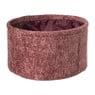 Mand chenille rond - rood - ø24x14 cm