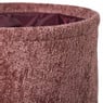 Mand chenille rond - rood - ø24x14 cm