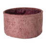 Mand chenille rond - rood - ø27x16 cm