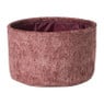 Mand chenille rond - rood - ø30x18 cm
