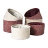 Mand chenille rond - rood - ø30x18 cm