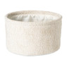 Mand chenille rond - wit - ø24x14 cm