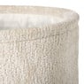 Mand chenille rond - wit - ø27x16 cm