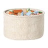 Mand chenille rond - wit - ø30x18 cm