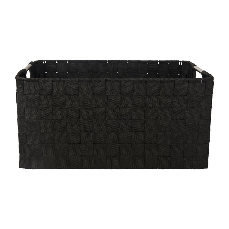 Lademand chroom handle - zwart - 36x26x16cm