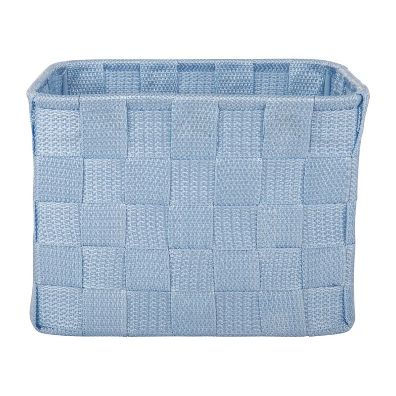 Lademand chroom handle - licht blauw - 19x14x14cm