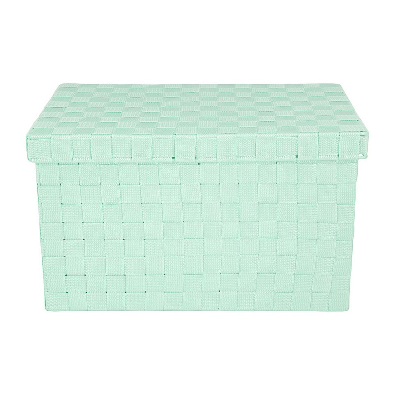 Gevlochten opbergbox M blauw