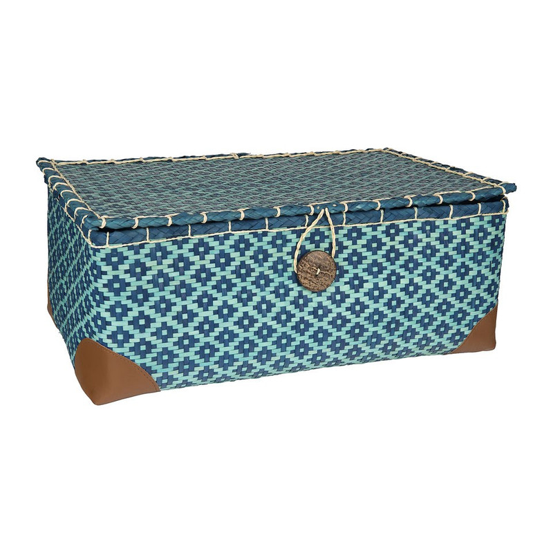 Mand met deksel Jade - blauw - groot