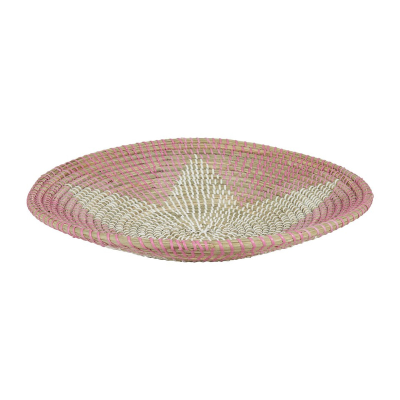 Fruitschaal ster - 45 cm - fuchsia/wit