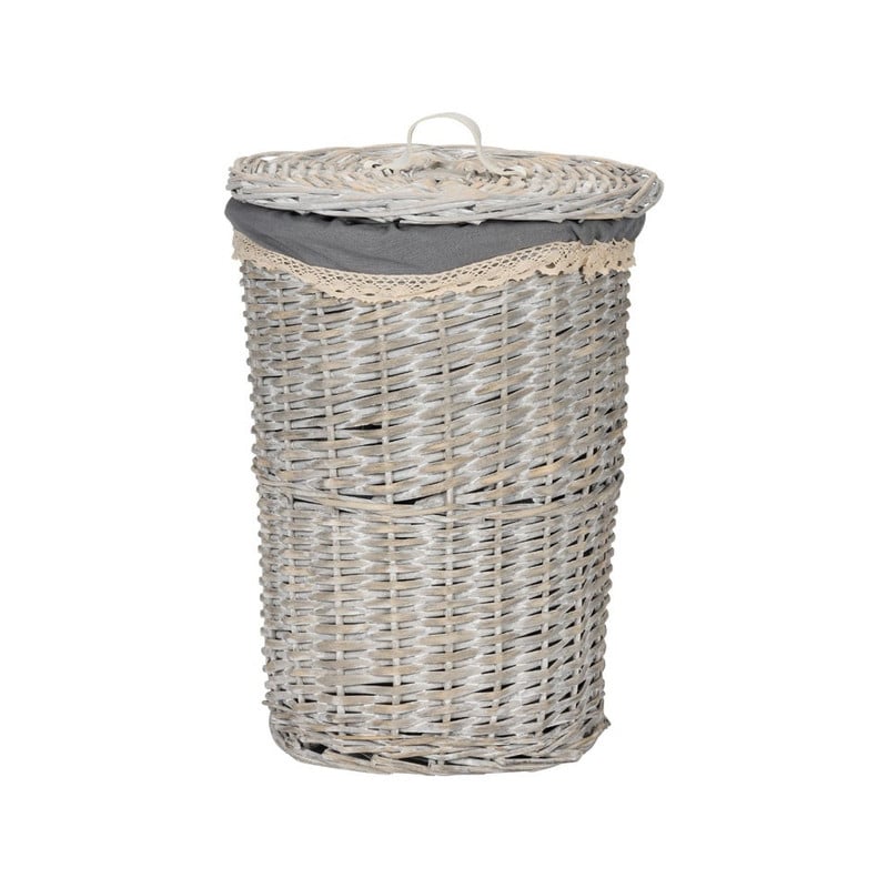 Wasmand riet - 29x39 cm - grijs 